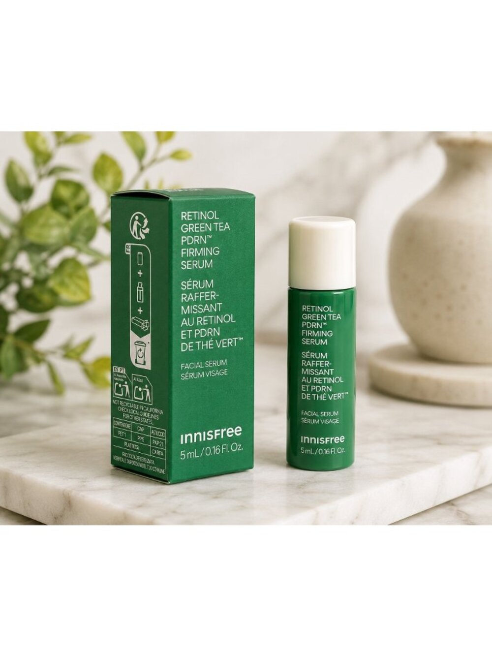 Innisfree Retinol Green Tea PDRN Firming Serum 5mL Mini Travel Size New in Box